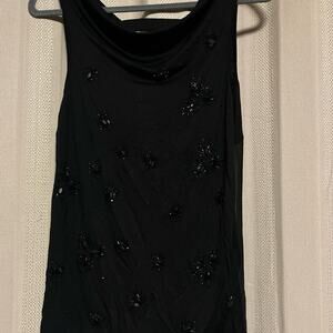 Design History Black Tank Too Blouse NWT